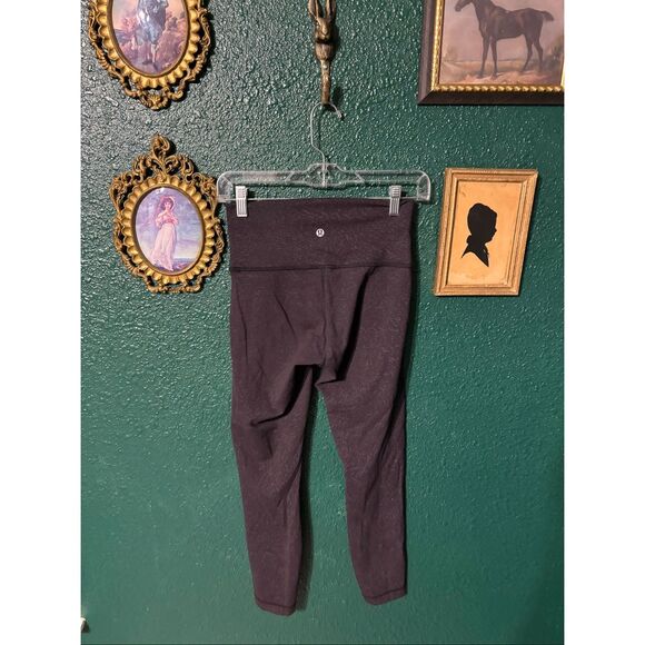 Lululemon Wunder Train High-Rise Tight 25" Crunch Black Sz 6 - Picture 2 of 3